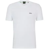 Boss V 10256064 Kurzarm-T-Shirt Mit V-ausschnitt White 3XL