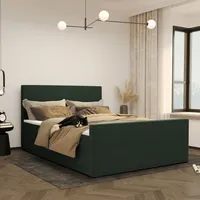 Kaiser Modern Boxspringbett mit bettkasten und topper VIESTA stoff
