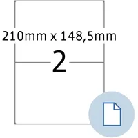 Herma Etiketten A4 PE-Folie weiß 210x148,50mm 250 Blatt/500 Etiketten