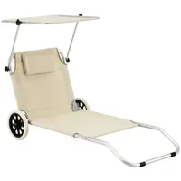 [en.casa] Lazkano Sonnenliege 150 x 60 x 52,5 cm