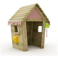 Wickey Spielhaus Stable mit Holzdach und Fenster - pastellpink