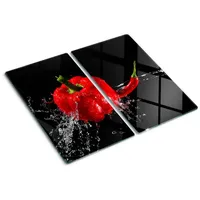 Tulup - Glasschneideplatten - Schneidebrett aus Glas - Herdabdeckplatten