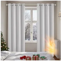 Deconovo Vorhänge Vorhang Verdunkelung Kälteschutz Gardinen Wohnzimmer Blickdicht Vorhang,