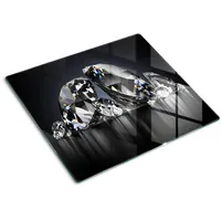Tulup Glas 60x0.4x52 cm Diamanten