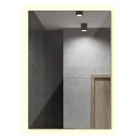 Tulup Led, Blaugrau, Glas, 60x40x2.4 cm, Spiegel, Wandspiegel