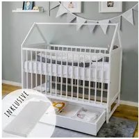 Kids Collective Babybett Beistellbett Kinderbett und Hausbett in einem