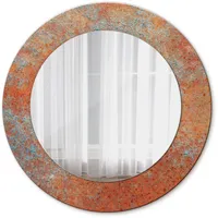 Tulup Spiegel, Orange, Glas, Rund, 50x50x0.4 cm, Spiegel, Wandspiegel