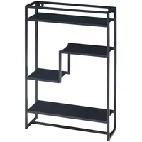 [en.casa] Wandregal Uurainen 60x40x13 cm Schwarz