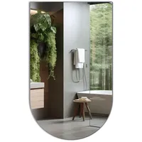Tulup Spiegel Transparent, Glas, Oval, 60x100x60 cm, Spiegel, Wandspiegel