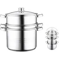 Cheffinger Nudelkocher Topf-Set 4-tlg. Gartopf + Deckel