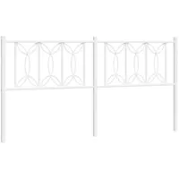 VidaXL Kopfteil Metall Weiß 180 cm