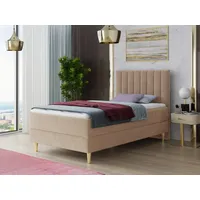 Sofnet Boxspringbett Gold Mini mit Bettkasten, Bonell-Matratze Topper -