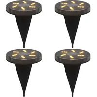 VidaXL Solar-Bodenleuchten mit Erdspieß 4 Stk. Warmweiß