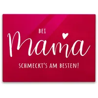 Speecheese Mama kocht am besten Schneidebrett in 39x28cm Glas