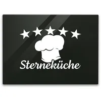 Speecheese Sterneküche Schneidebrett in 39x28cm mit Kochmütze und Sternen