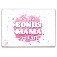 Speecheese Bonusmama Schneidebrett mit Spruch Die beste der Welt