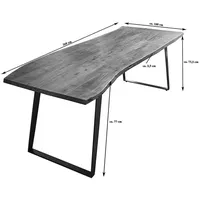 Sam möbel gmbh Esstisch Baumkante Akazie natur 260x100 schwarz
