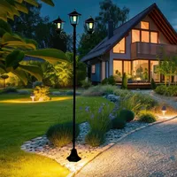 ETC Shop Gartenlaterne groß für draußen Kandelaber 3 flammig