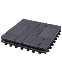 BodenMax Klickfliesen Balkon Platten Gartenplatten klicksystem | Naturstein SCHIEFER