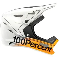 100% Kinder Fullface Helm Status silber S