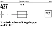 Hörger & Geßler Schaftschraube DIN 427/ISO 2342 Kegelkuppe/Schlitz M6x