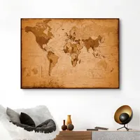 Reinders! Deco-Panel »Weltkarte antik«, braun