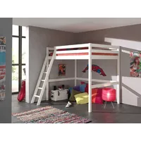 Vipack Hochbett »Pino, inkl. Rolllattenrost, Absturzschutz und schräger Leiter«,