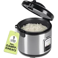 GOURMETmaxx Reiskocher silber 1,0 l