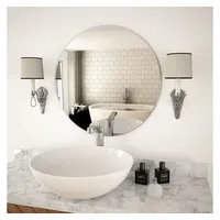 Furnicato Wandspiegel 60 cm Rund Glas (1-St) silberfarben