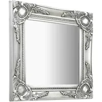 Furnicato Wandspiegel im Barock-Stil 40x40 cm Silbern (1-St) silberfarben