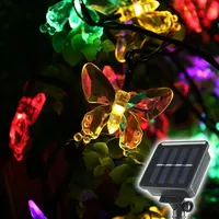 Salcar Solar Lichterkette Aussen Schmetterling, 10M 50 LED Lichterketten