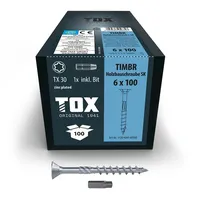 TOX Holzbauschrauben TIMBR SK 6,0 x 100 mm, blau
