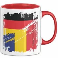 Trendation Tasse Rumänien Deutschland Flagge Halb Deutscher Halb Rumäne