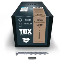 TOX Terrassenschrauben TERAS 5,0 x 50 mm, Schrauben mit
