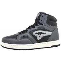 KangaROOS Unisex K-Slam Point Mid Sneaker, Steel Grey/Jet Black,