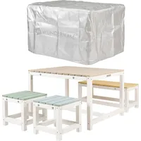 WONDERMAKE WONDERMAKE® Design Kindersitzgruppe Outdoor Garten Holz mit Abdeckung,
