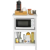 SoBuy Beistelltisch Weiß Holzwerkstoff, 60x80x40 cm, Wohnzimmer, Wohnzimmertische, Beistelltische