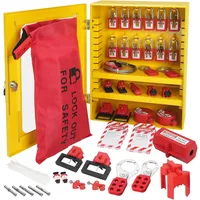 Vevor Elektrisches Lockout-Tagout-Kit, 59-teiliges Sicherheits-Lockout-Tagout-Set mit Vorhängeschlössern, Haspen, Anhängern,