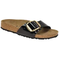 Birkenstock Pantoffeln Madrid Big Buckle BF Patent Black Gold