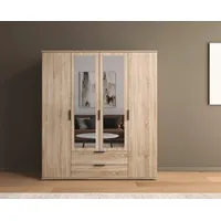 Rauch Möbel ESSEA Drehtürenschrank Kleiderschrank, Garderobe Schrank mit Stauraum,