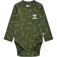 Hummel hmlOBI langarm Baby-Stramplers 6453 | olive night 86