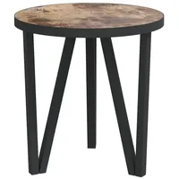 VidaXL Beistelltisch Schwarz und Gelb Ø35 cm MDF