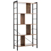 Costway Bücherregal mit 5 Ebenen, Regal im industriellen Design,