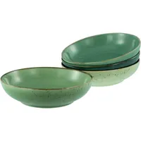 CreaTable Schüssel-Set Nature Collection Green Life, grün Steinzeug, -