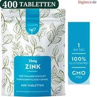 Nutravita Zink Tabletten 25mg 400 Tabletten Hochdosiert, Ohne Unnötige