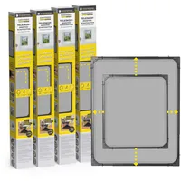 EasyMaxx Insect Protect - Teleskop-Insektenschutzgitter - anthrazit - 4er-Set