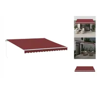 VidaXL Markise Manuell mit LED Weinrot 400x300 cm