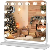 Mamizo Hollywood Schminkspiegel mit Beleuchtung, 360° Drehbarer, 14 LED