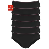 H.I.S. H.I.S Bikinislip 6er-Pack, aus elastischer Baumwoll-Qualität, schwarz