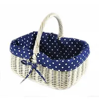 PM24 MyBer® Korb Weidenkorb Einkaufskorb Picknickkorb 33/23/13cm (27cm mit